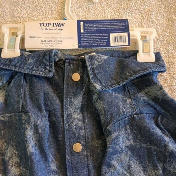 Top Paw Blue Tie Dye Denim Jacket Extra Large NWT XL - Picture 3 of 9